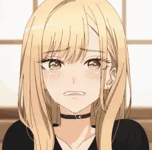 Adegan mengharukan seorang gadis anime yang menangis sendirian