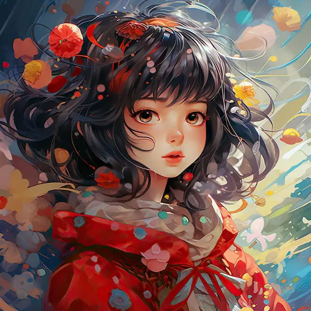 Seni: Ekspresi Diri Tanpa Batas Ilustrasi gadis anime sedang melukis